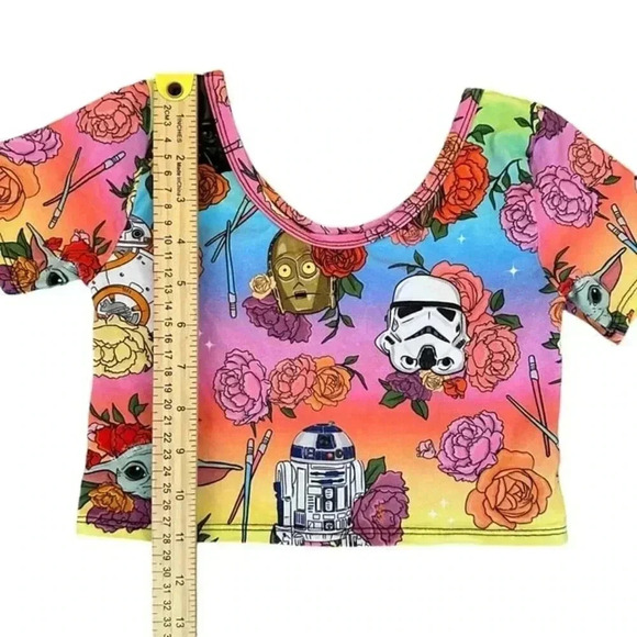 Wild Rich Kids 2 Piece Outfit youth size 11/12 floral star wars twirl skirt top - Picture 4 of 9